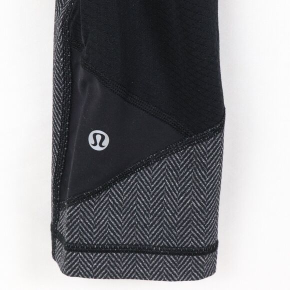 Lululemon Pace Rival Crop Leggings Women's Size 8 Gray Mid Rise Pocketed - Picture 4 of 7